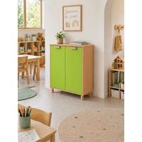 Meuble étagères Filou  avec portes sur pieds vert pomme - Image 3