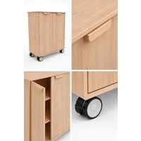 Meuble étagères Filou  avec portes à roulettes hêtre - Image 2