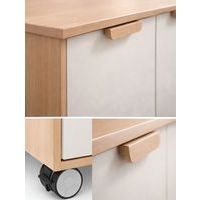 Meuble étagères Filou  avec portes à roulettes blanc - Image 3