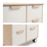Meuble Filou  6 tiroirs sur roulettes blanc - Image 3