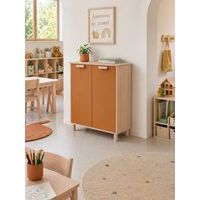 Meuble étagères Filou avec portes sur pieds orange de Sienne - Image 3