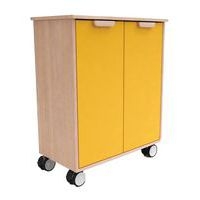 Meuble étagères Filou  avec portes à roulettes tournesol - Image 4