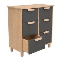 Meuble Filou  6 tiroirs sur pieds gris onyx - Image 4