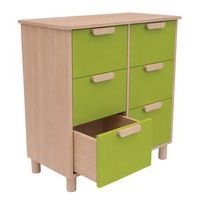 Meuble Filou  6 tiroirs sur pieds vert pomme - Image 3