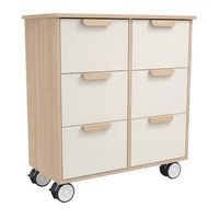 Meuble Filou  6 tiroirs sur roulettes blanc - Image 4