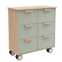 Meuble Filou 6 tiroirs sur roulettes vert opale - Image 2