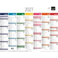 Lot de 10 Calendrier banque Arc en ciel - 43x33,5cm - 13 mois - 2027 - Quo Vadis - Image principale
