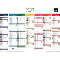 Lot de 10 Calendrier banque Arc en ciel - 55x40,5cm - 13 mois - 2027 - Quo Vadis - Image principale