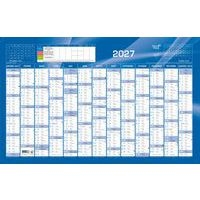 Lot de 10 Calendrier annuel horizontal - 65 x 43 cm - 13 mois - Bleu - Image principale