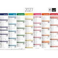 Lot de 10 Calendrier banque Arc en ciel - 55x40,5cm - 13 mois - 2027 - Quo Vadis - Image 2