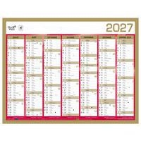 Lot de 10 Calendrier banque - Or - 43x33,5cm - Image 2