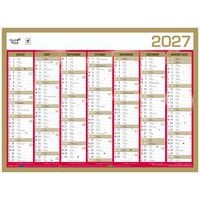 Lot de 10 Calendrier banque - Or - 55x40,5cm - Image 2