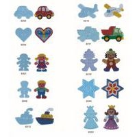 Lot 10 plaques préformées pour perles maxi thèmes assortis - Image principale