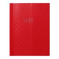 Protège-cahier grain madras 22/100ème 24x32 cm rouge (lot de 10) - Image principale