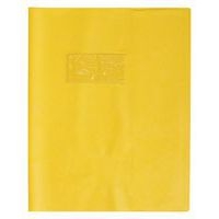 Protège-cahier grain cuir 20/100e 17x22 cm jaune (lot de 20) - Image principale