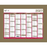 Lot de 10 Calendrier banque - Or - 27x21cm - Image principale