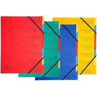 Trieur agrafé avec élastiques 7 compartiments, couleurs ass - Image principale