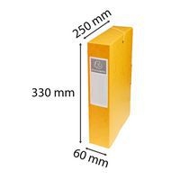 Boite de classement exabox carte lustrée dos 60 mm jaune - Image 3