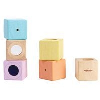 Lot 6 blocs sensoriels pastel en bois aux textures variées - Image 3