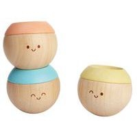 Lot de 3 têtes sensorielles pastel en bois - Image principale