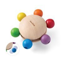Hochet en bois 6 perles colorées à tirer - Image 2