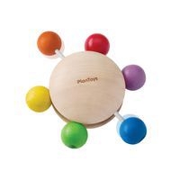 Hochet en bois 6 perles colorées à tirer - Image principale