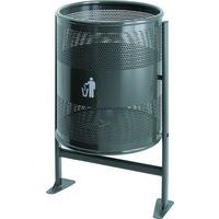 Corbeille d'extérieur graphite 80 L sur support - Image 3
