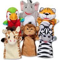Lot de 6 marionnettes à main safari - Image principale
