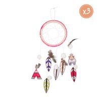 Lot 3 kits attrape-rêves à fabriquer matières et coloris assortis. - Image 2