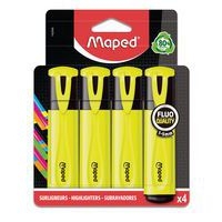 Gros fluo MAPED (Pochette de 4) - jaune - Image principale