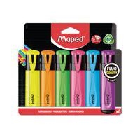 Pochette 6 gros fluo Maped assortis - Image principale