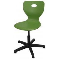 Chaise informatique Fidji piétement plastique coque bois - Image 3