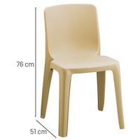 Chaise empilable DENVER, M4, beige - Image 3