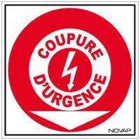 Panneau anti-incendie coupure d'urgence rigide - Image principale
