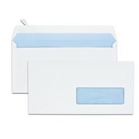 Enveloppes autocollantes blanches siligom à fenêtre 80gr 110x220mm DL - Image principale