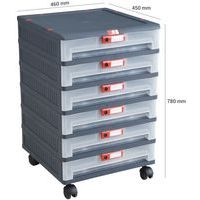 Bloc-tiroir Mopla - Avec roulettes, Nb de tiroirs : 6 - Image 3