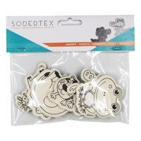 Pack d'aimants en bois à colorier - 9 pièces - Image principale