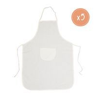 Lot tabliers adulte coton 100g/m² - 65x90 cm - 5 pcs - écru - Image 2