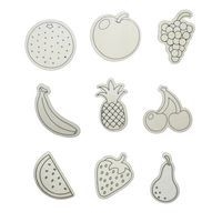 Pack d'aimants Fruits en bois à colorier - 9 pcs - Image 2