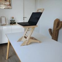 Station de travail assis/debout Harry Chêne stone - Makiba - Image 4