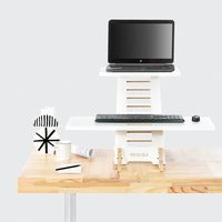 Station de travail assis/debout Harry Blanc laqué - Makiba - Image 6