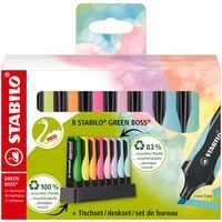 Set de 8 surligneurs STABILO GREEN BOSS pastel/fluo - Image principale