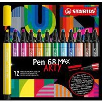 Etui de 12 feutres pointe biseautée STABILO Pen 68 MAX ARTY - Image principale