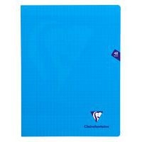 Mimesys cahier piqué polypro 24x32cm 48p séyès Bleu - Lot de 10 - Image principale