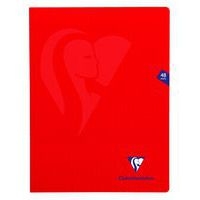 Mimesys cahier piqué polypro 24x32cm 48p séyès Rouge - Lot de 10 - Image principale