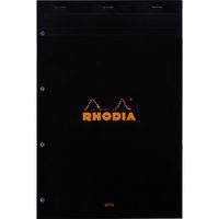 Bloc agrafé Rhodia BLACK N 20 21x31,8cm Seyès 80f perf. 4t. 80g - Lot de 5 - Image principale