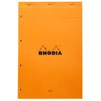 Bloc agrafé Rhodia ORANGE N 20 21x31,8cm Seyès 80f perf. 4t. 80g - Lot de 5 - Image principale
