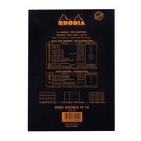 Bloc agrafé Rhodia BLACK N 16 14,8x21cm 80f Q.5x5 80g - Lot de 10 - Image 4