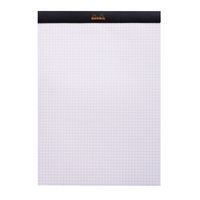 Bloc agrafé Rhodia BLACK N 18 21x29,7cm 80f Q.5x5 80g - Lot de 5 - Image 3