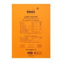 Bloc agrafé Rhodia ORANGE N 18 21x29,7cm 80f Q.5x5 80g - Lot de 5 - Image 2